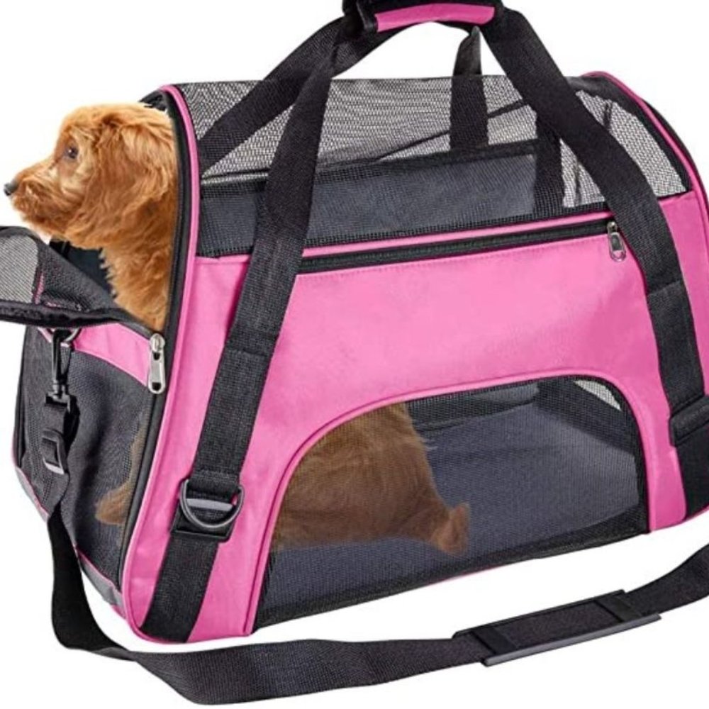 EVELTEK Soft Side Small Pet Carrier Travel Bag for Cats, Rabbits, etc.
